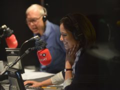 John Humphrys with Today co-presenter Mishal Husain (Jeff Overs/PA)