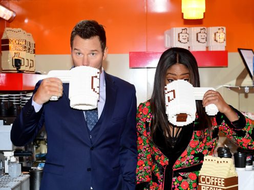 Stars of The Lego Movie 2, Chris Pratt and Tiffany Haddish (Ian West/PA)