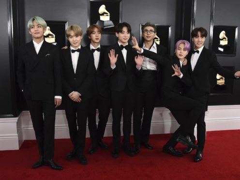 BTS arriving at the 61st annual Grammy Awards (Jordan Strauss/Invision/AP)