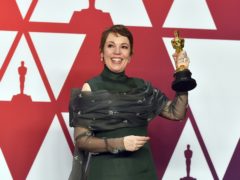Olivia Colman poses with the award for best performance by an actress in a leading role for “The Favourite” in the press room at the Oscars on Sunday, Feb. 24, 2019, at the Dolby Theatre in Los Angeles. (Photo by Jordan Strauss/Invision/AP)