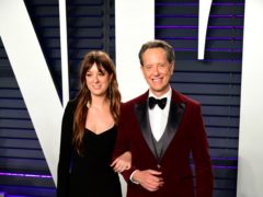 Richard E Grant and daughter Olivia attending the Vanity Fair Oscar Party (Ian West/PA)