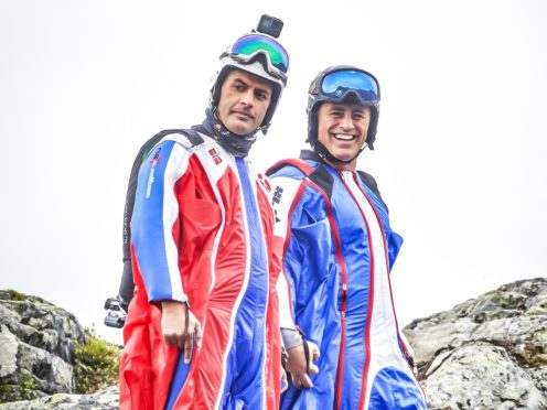 Matt LeBlanc and Chris Harris wear wingsuits in trailer for new Top Gear series (BBC/PA)