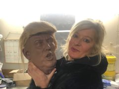 Alison Jackson with her prized Donald Trump wig (Alison Jackson/PA)