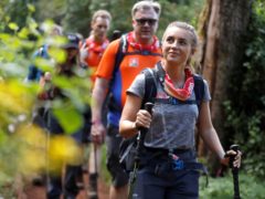 Dani Dyer during the climb (Chris Jackson/Getty/Comic Relief)