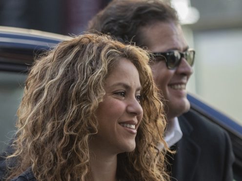 Colombian singers Shakira, left, and Carlos Vives (Bernat Armague/AP)