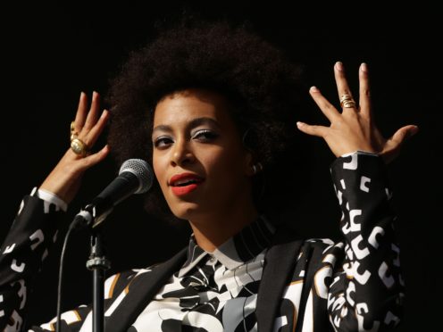 Solange Knowles performing at the Field Day Festival in Victoria Park, east London.