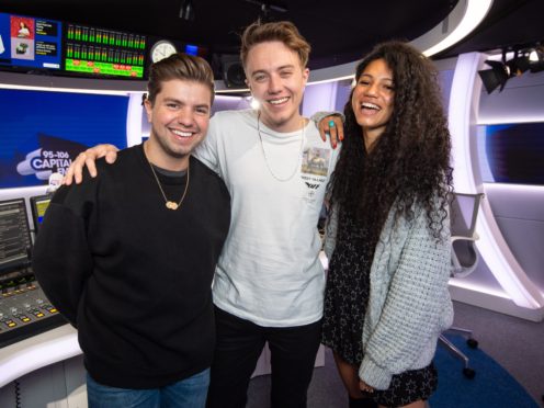 Capital Breakfast presenters Sonny Jay, Roman Kemp and Vick Hope (Matt Crossick/PA)