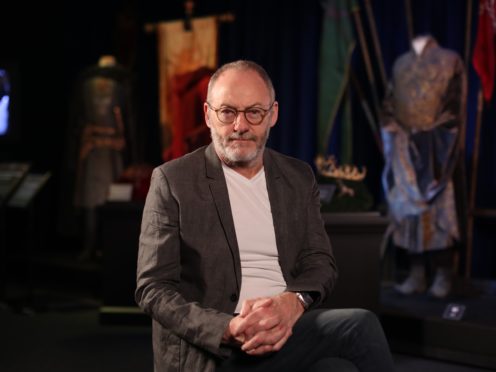 Actor Liam Cunningham, who plays Davos Seaworth in Game of Thrones, at the launch of the Game of Thrones touring exhibition at the Titanic Exhibition Centre in Belfast (Liam McBurney/PA)