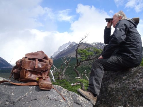 Werner Herzog with Bruce Chatwin’s rucksack in Nomad – In the Footsteps of Bruce Chatwin. (Claire Rawles/PA)