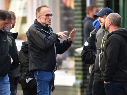 Director Danny Boyle during the shooting of his new film (Joe Giddens/PA)