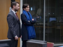 Anna Maxwell Martin, Martin Compston and Vicky McClure in Line Of Duty (BBC/PA)