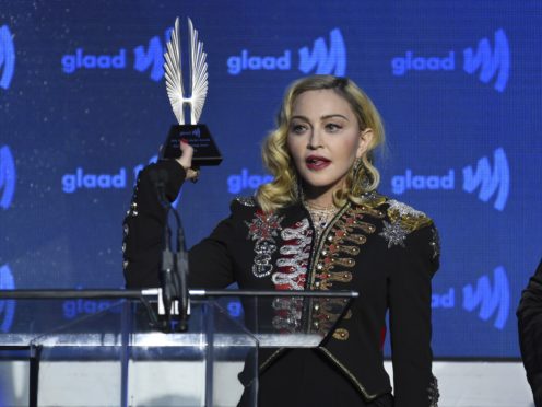 Madonna accepts the advocate for change award (Evan Agostini/AP)