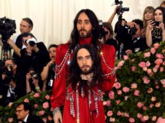 Actor Jared Leto once again made waves at the Met Gala, this time by walking the pink carpet while carrying a model of his head (Jennifer Graylock/PA)