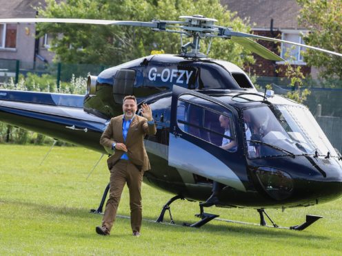 David Walliams arrives at Flakefleet Primary School (Peter Byrne/PA)