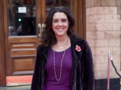 Bettany Hughes arrives at the English Heritage Angel Awards, at the Palace Theatre, London (David Parry/PA)