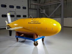 Embargoed to 0600 Monday March 13 Undated handout photo issued by the University of Southampton of the Autosub Long Range submersible named ÒBoaty McBoatfaceÓ which is to join scientists from the British Antarctic Survey (BAS) to study some of the deepest and coldest ocean waters on Earth.