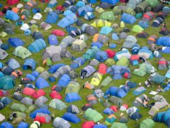 Tents during the Glastonbury Festival at Worthy Farm (Ben Birchall/PA)