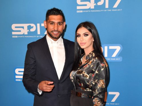 Amir Khan and Faryal Makhdoom (Anthony Devlin/PA)