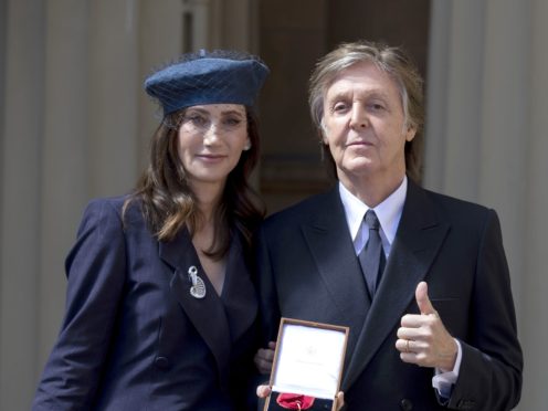 Sir Paul McCartney and his wife Nancy Shevell (Steve Parsons/PA)