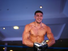 Tommy Fury during the public workout at the National Football Museum, Manchester (PA)