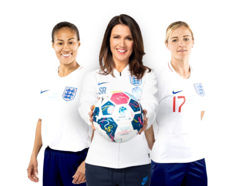 Rachel Yankey, Susanna Reid and Katie Chapman (Unicef/PA