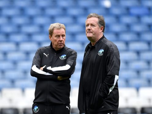 Soccer Aid World XI co-managers Harry Redknapp and Piers Morgan (Dominic Lipinski/PA)