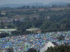 Tents on the first day of Glastonbury Festival at Worthy Farm, Somerset (Yui Mok/PA)