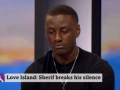 Sherif Lanre has accused Love Island bosses of ‘unconscious bias’ over gender and race (BBC Two/Victoria Derbyshire/PA)