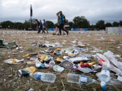 Rubbish left behind at the Glastonbury Festival (Aaron Chown/PA)