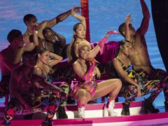 Singer Nicki Minaj performing at the European MTV Awards in Bilbao, Spain (Vianney Le Caer/AP)