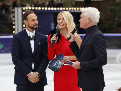 Jason Gardiner (left to right), Holly Willoughby and Phillip Schofield (David Parry/PA)