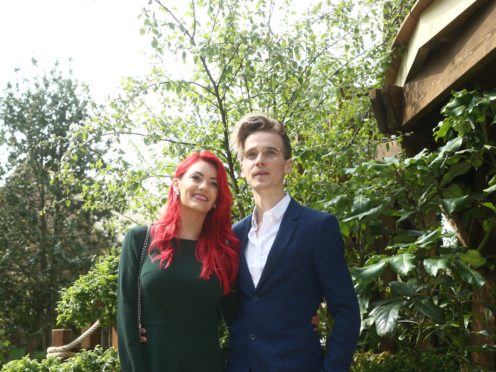 Joe Sugg and Dianne Buswell at the RHS Chelsea Flower Show at the Royal Hospital Chelsea in London (Yui Mok/PA)