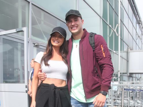 Love Island contestants Maura Higgins and Curtis Pritchard (Yui Mok/PA)