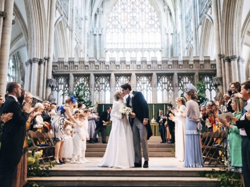 Ellie Goulding to Caspar Jopling at York Minster (Matt Porteous/PA)