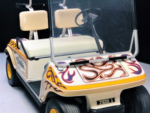 Noel Gallagher’s John Lennon-inspired golf buggy (Omega Auctions/PA)