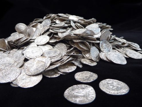 Coins from the Chew Valley find (British Museum/PA)