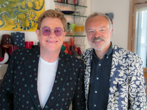Sir Elton John in ‘frank and fearless’ TV interview with Graham Norton (Chris Yacoubian/BBC)
