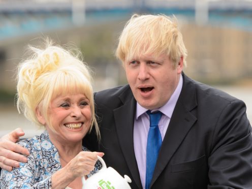 Dame Barbara with Boris Johnson in 2013 (PA)