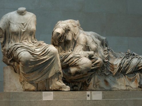 A section of the Parthenon Marbles in London’s British Museum (Matthew Fearn/PA)