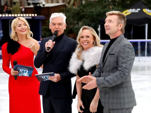 Holly Willoughby (left to right), Phillip Schofield, Jayne Torvill and Christopher Dean (David Parry/PA)