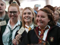 Harry Potter fans gather for Back to Hogwarts Day at London King’s Cross station (Chris Radburn/PA)