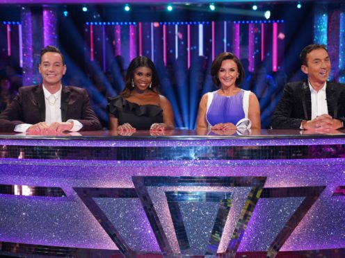 Motsi Mabuse, centre left, took her place on the judges’ panel for the first time (Kieron McCarron/BBC/PA)