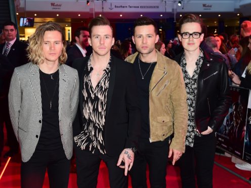 McFly (left to right) Dougie Poynter, Danny Jones, Harry Judd and Tom Fletcher. The band will reunite for one night only for a show at London’s O2 arena, it has been annnounced. (Ian West/PA)