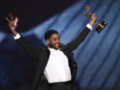 When They See Us star Jharrel Jerome paid tribute to the “exonerated five” as he won his first Emmy Award (Phil McCarten/Invision for the Television Academy/AP Images)