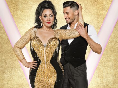 Michelle Visage with her dance partner Giovanni Pernice (Ray Burmiston/BBC)