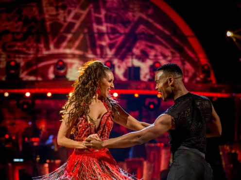 Catherine Tyldesley and Johannes Radebe on Strictly (BBC/PA)