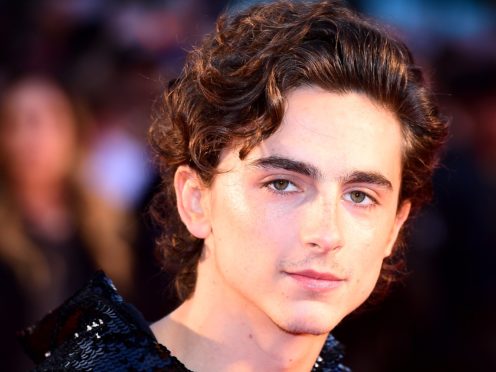 Timothee Chalamet lit up the London Film Festival by wearing a glittered hoodie for the premiere of his latest film The King (Ian West/PA)