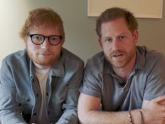 Ed Sheeran with the Duke of Sussex (SussexRoyal/PA)
