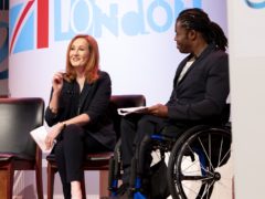 JK Rowling speaking at the One Young World summit in central London (One Young World/PA)