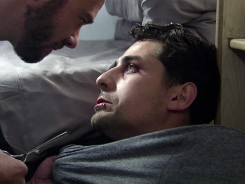 David Platt (Jack P Shepherd) tells Abe that he wants to deal with Josh Tucker (Ryan Clayton) alone (ITV)